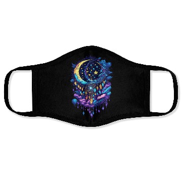 Discover Dreamcatcher Moon and Clouds Face Masks