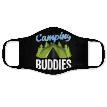 Discover Cool Camping Buddies Camper Tenting Friends Tent Face Masks