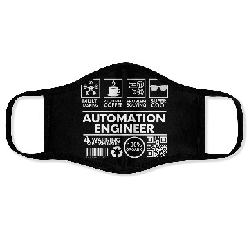 Discover Automation Engineer Black Face Masks