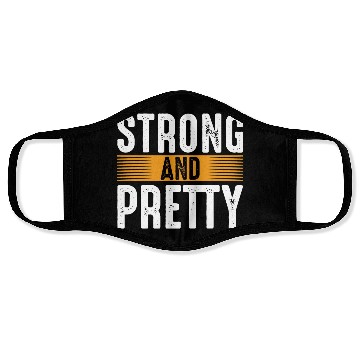 Discover Strong And Pretty Gym Workout Training Motivation Face Masks