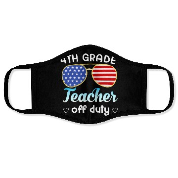 Discover 4th grade teacher off duty Face Masks