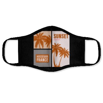 Discover Sunset Paradise Hossegor France Face Masks