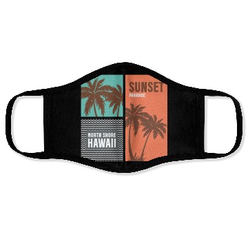 Discover Sunset Paradise North Shore Hawaii Face Masks