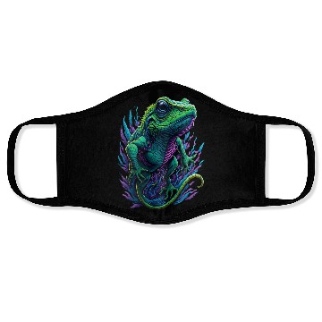 Discover Neon Lizard Colourful Face Masks