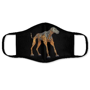 Discover Doberman Cyborg Dog in Orange Face Masks