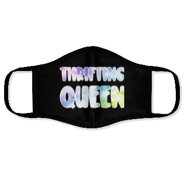 Discover Thrifting Queen pastel clouds Face Masks