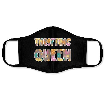 Discover Thrifting Queen brown floral Face Masks