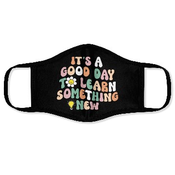 Discover It's A Good Day To Learn Something New Retro Back Face Masks