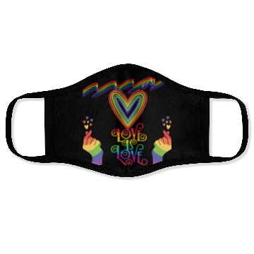 Discover LOVE IS LOVE Face Masks