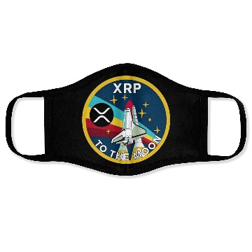 Discover XRP Cryptocurrency-TO THE MOON Face Masks