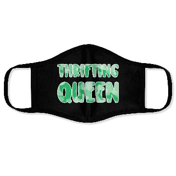 Discover Thrifting Queen green camo Face Masks