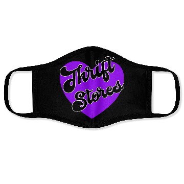 Discover Thrift Stores purple heart Face Masks