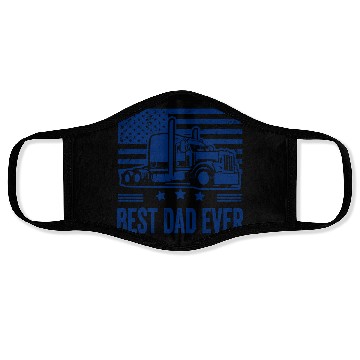 Discover Best Dad Ever Us American Flag Father's Day Truck Face Masks
