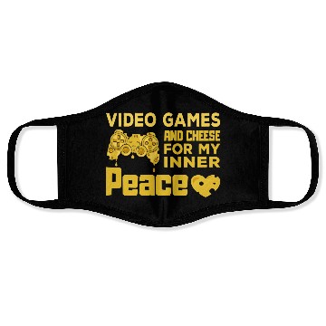 Discover Video Games Gaming Cheese Love Gift Face Masks