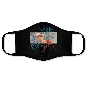 Discover storm clouds girl Face Masks