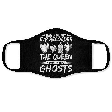 Discover Evp Recorder Queen Ghost Hunting Face Masks