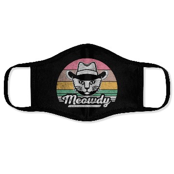 Discover Mashup Between Meow And Howdy Cat Meme Cat Face Masks