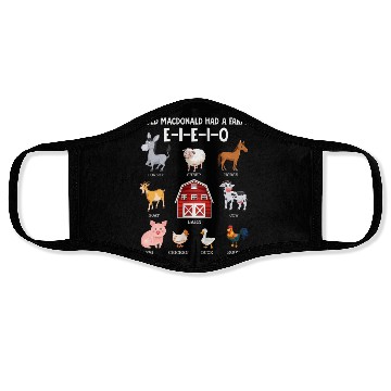 Discover Toddler Farm Animals Old Macdonald Had A Farm Face Masks