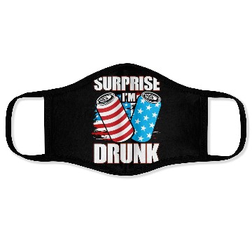 Discover Surprise I'm drunk Face Masks