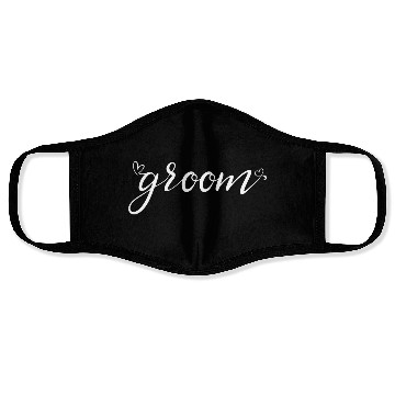 Discover Groom And Bride Wedding Just Married Face Masks
