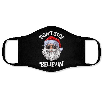 Discover Don'T Stop Believin Santa Face Masks