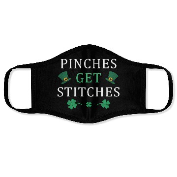 Discover St Patrick'S Dayches Get Stitches Shamrock Face Masks
