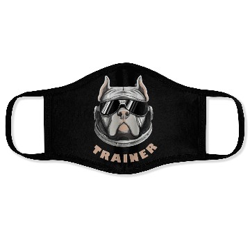Discover Retro Pit Bull Trainer Dog Lover Terrier Face Masks