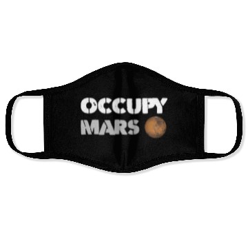 Discover Occupy Mars Replica Science Space Nerd Genius Face Masks