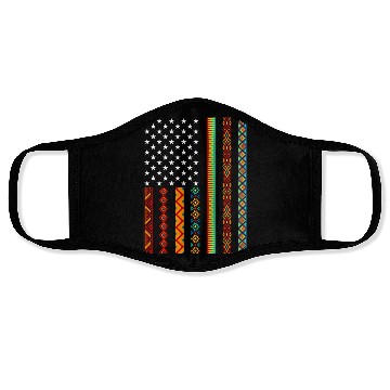 Discover African Kente Cloths American Flag Face Masks
