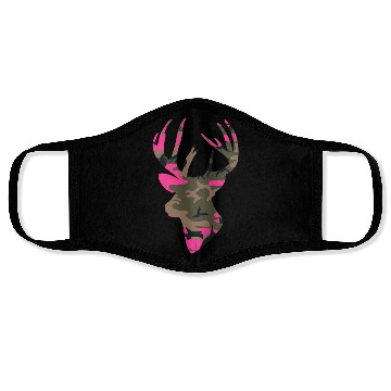 Discover Deer -S Camo Outfitter Black Face Masks