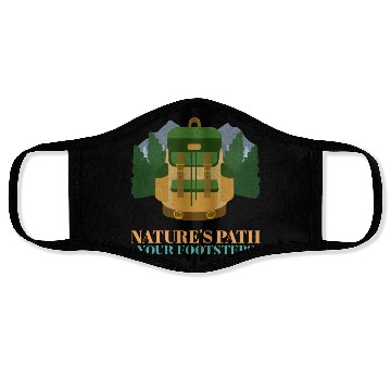 Discover Nature's Path Your Footsteps Hiking Face Masks