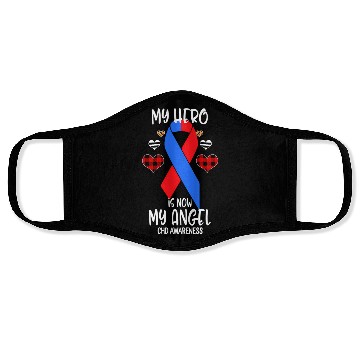 Discover Chd Awareness Remembrance Hero Is Now My Angel Face Masks