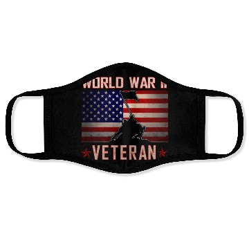 Discover American Patriot Wwii Veteran Military World War 2 Face Masks