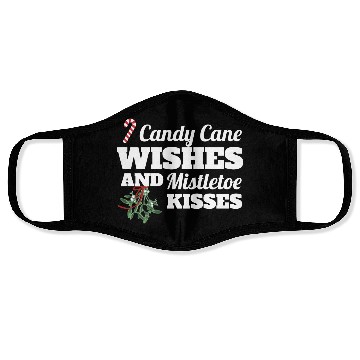 Discover Candy Cane Wishes And Mistletoe Kisses Christmas Face Masks