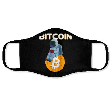 Discover Bitcoin Coin-Crypto Astronaut Face Masks