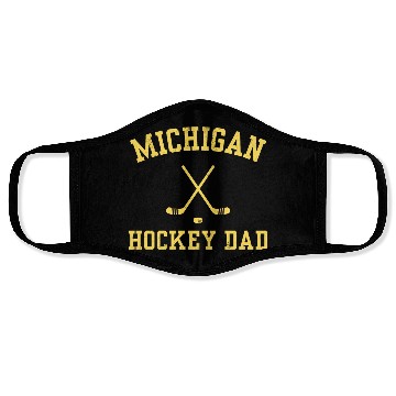 Discover Vintage Michigan Hockey Dad Face Masks