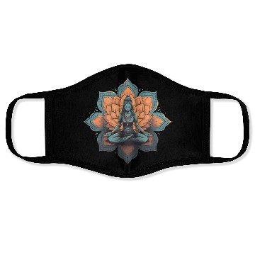 Discover Women's Yoga Meditation Lotus Design Face Masks