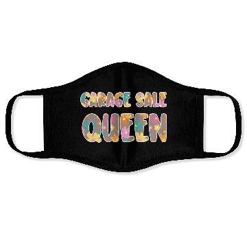 Discover Garage Sale Queen brown floral Face Masks