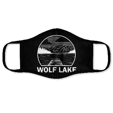 Discover Wolf Lake Illinois Fishing Camping Summer Face Masks