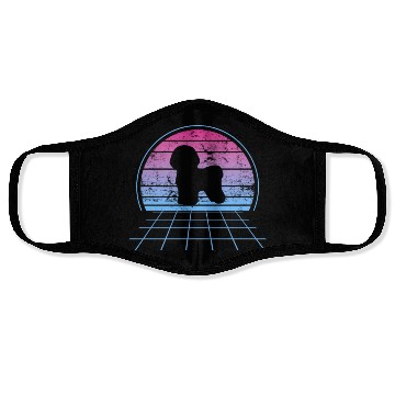 Discover Bichon Frise Silhouette Retro Vintage Face Masks