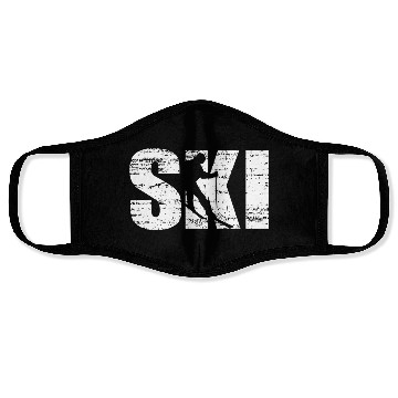 Discover Distressed Skiing For Skiers Face Masks