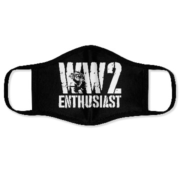 Discover World War 2 WW2 Enthusiast Face Masks
