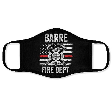 Discover Barre Vermont Fire Dept Thin Red Line Face Masks