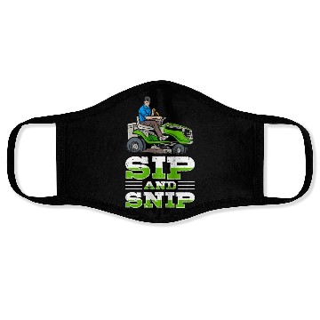 Discover Lawn Mowing Lawn Mower Gardener Gardening Beer Face Masks