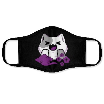 Discover Asexual Subtle Ace Pride Anime And Cat Japanese Face Masks