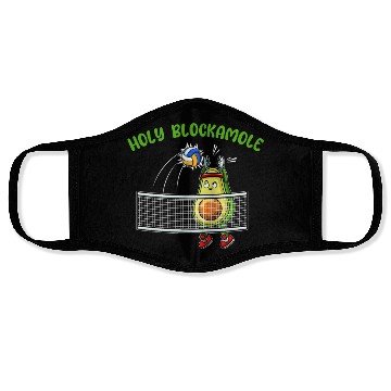 Discover Holy Blockamole I Volleyball Avocado Food Face Masks