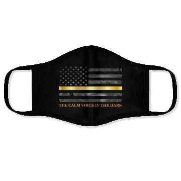 Discover Dispatcher - Thin Yellow Gold Line 911 Emergency Face Masks