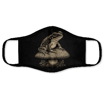 Discover Cottagecore Floral Frog Aesthetic Wo Face Masks
