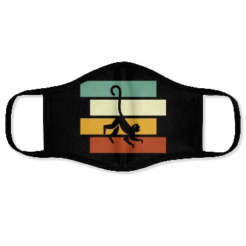 Discover monkey retro Face Masks