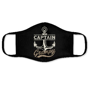 Discover Boating Cruise Vacation Captain Grampy Face Masks
